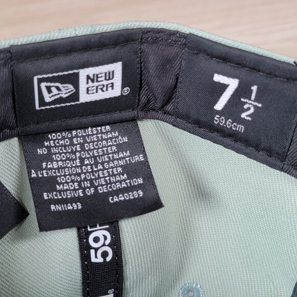 Miami Marlins New Era 59Fifty Hat Cap Light Green Size 7 1/2 All Star Game 2023 - Picture 9 of 9